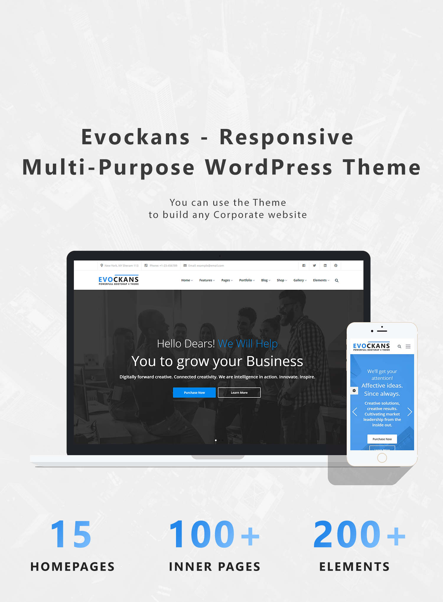 Evockans - Tema WordPress multifuncional responsivo