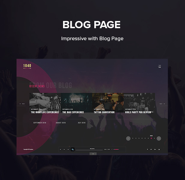 1040 Night Club - DJ, Party, Music Club WordPress Theme