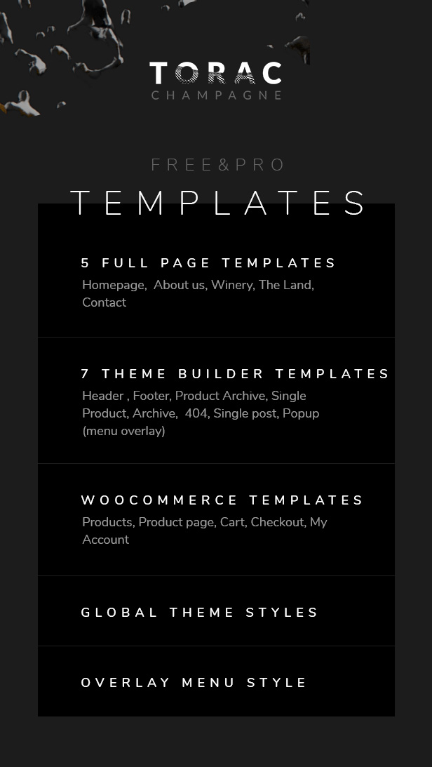 Torac Champagne Elementor Template Kit