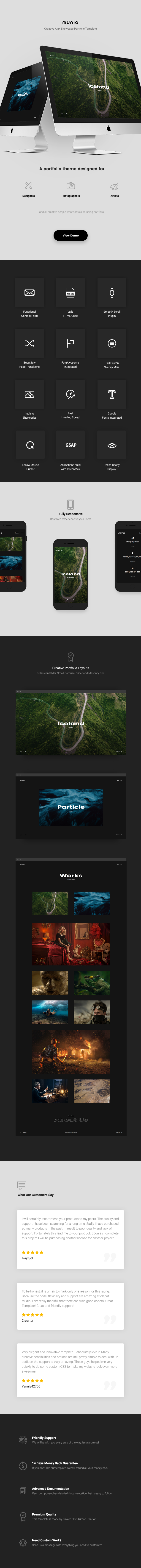 HTML showcase portfolio Munio 