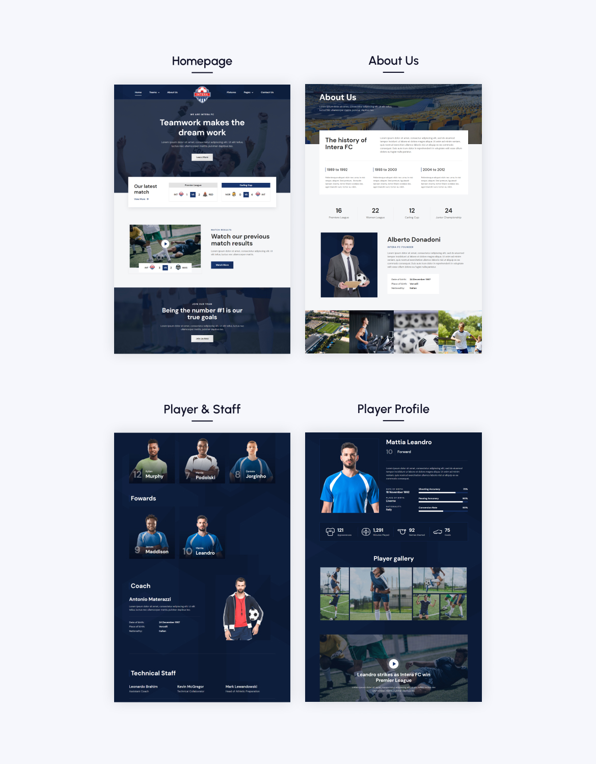 Intera | Football Team & Sports Club Elementor Template Kit - 1
