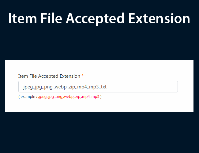 File Accepted Extension