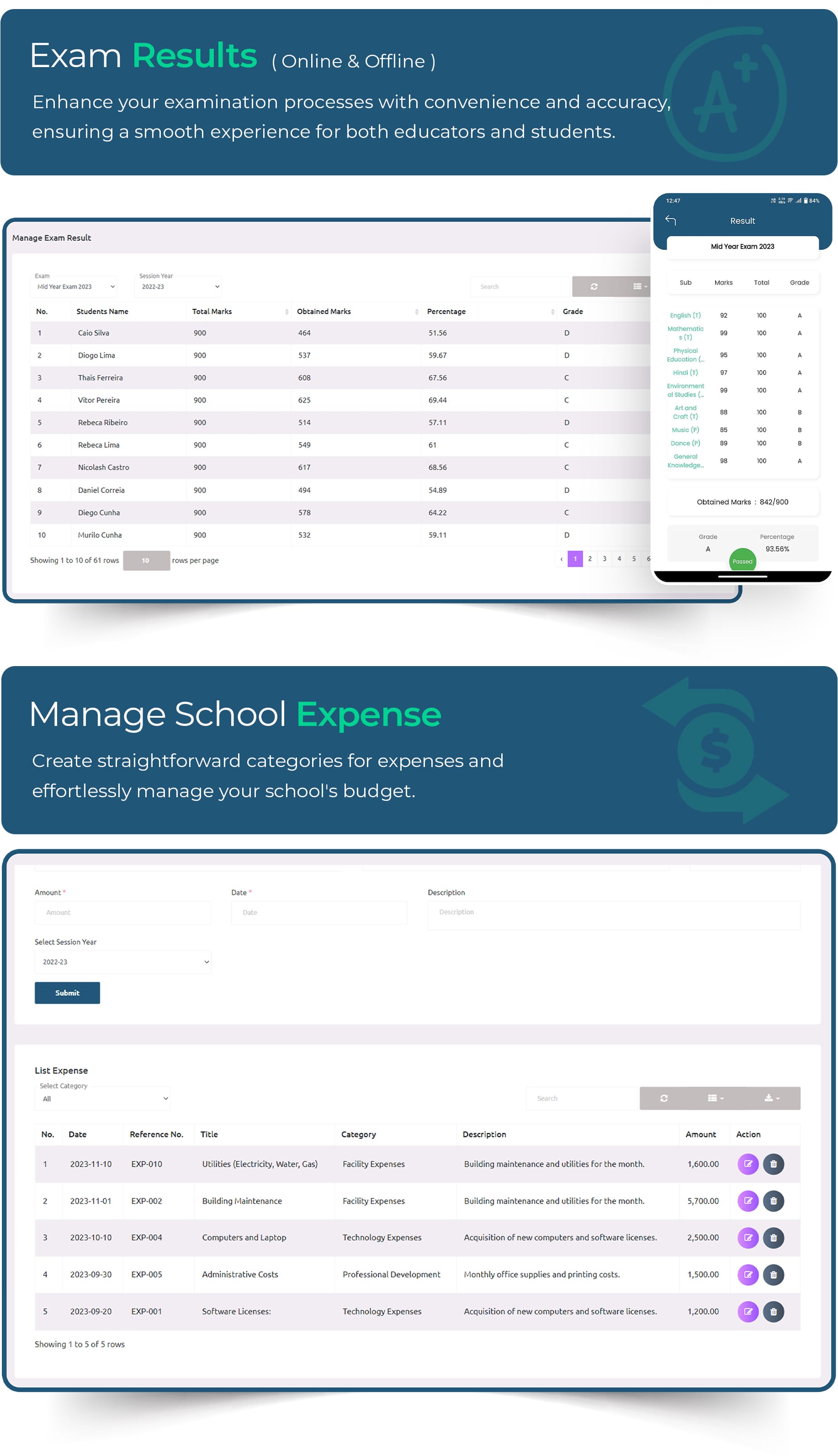 eSchool SaaS - School Management System with Student | Parents Flutter App | Laravel Admin - 36