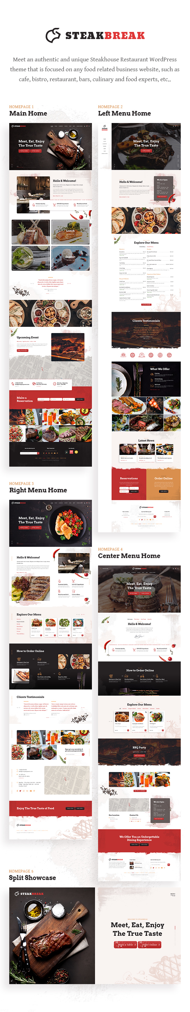 SteakBreak - Meat Restaurant WordPress Theme - 1