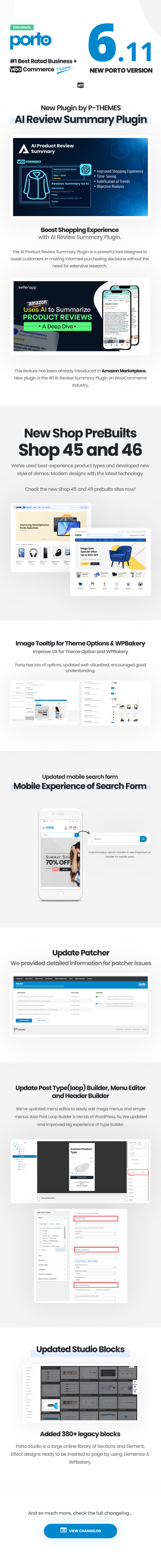 Porto WordPress Whats New 6.11