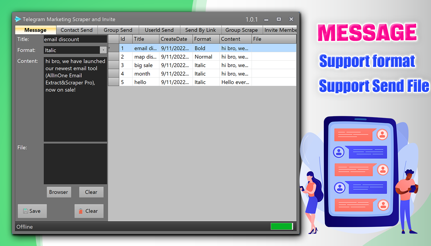 Telegram Marketing Scraper and Invite |Group|Channel|Users|Bulk Sender 5.0.1