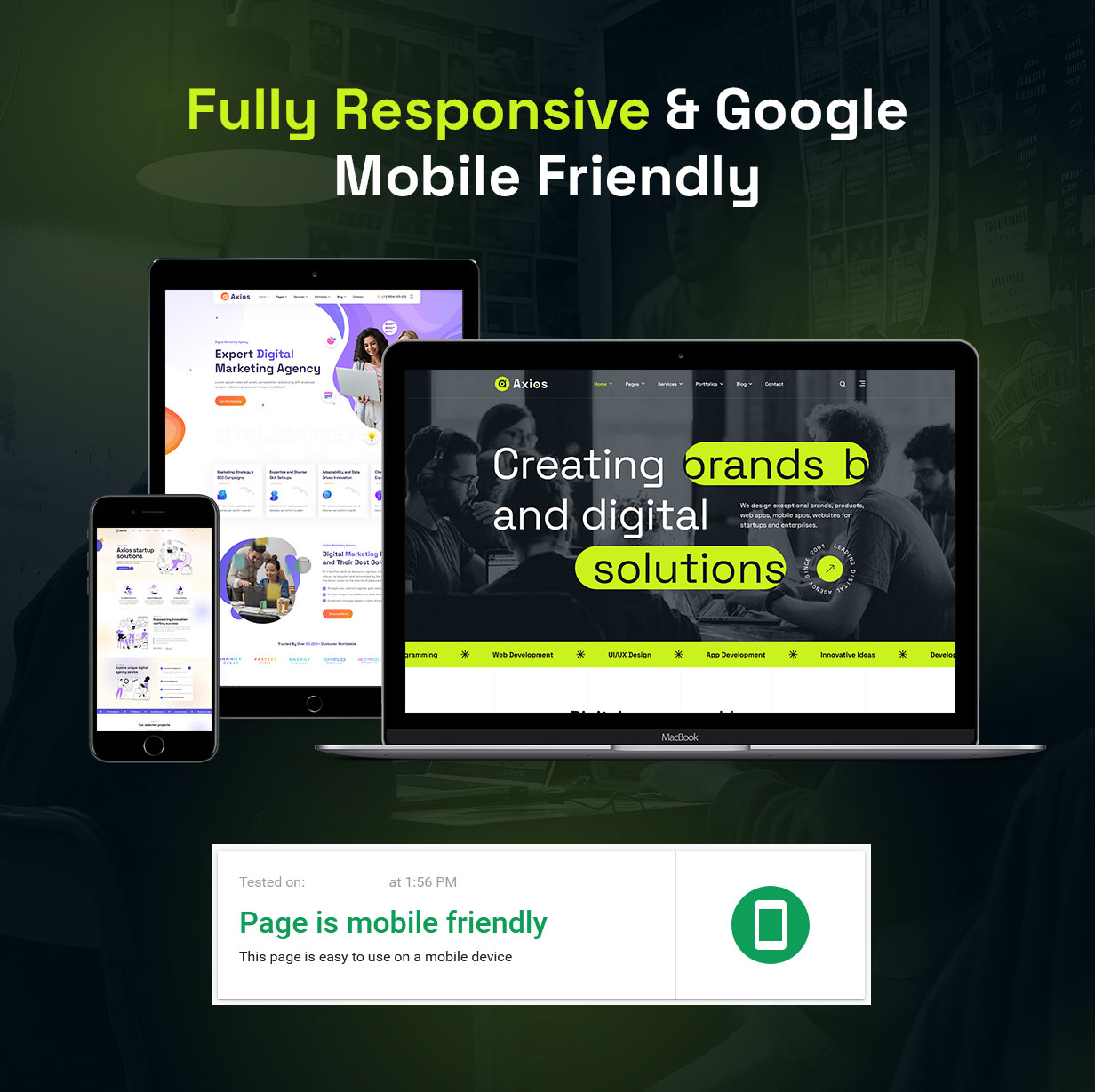 Axios - Digital Agency WordPress Theme