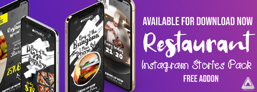 Restaurant Instagram Stories Pack Free Add ON Monthly Update