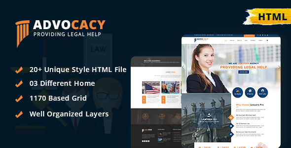 Legal Lawyer Law Firm Attorney Business HTML Template