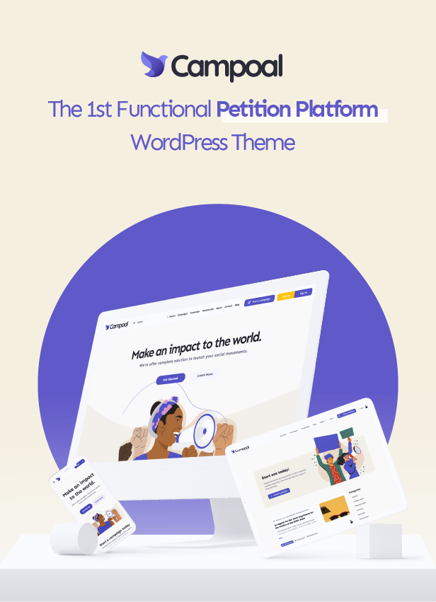 Campoal - Petition and Fundraising WordPress Theme - 1