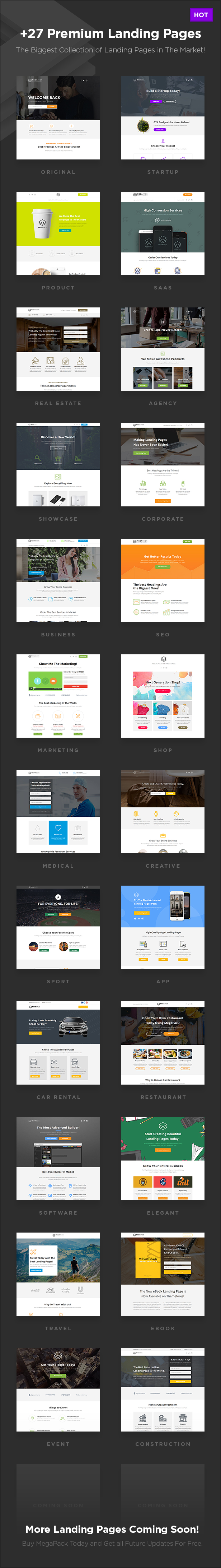 MEGAPACK - Multipurpose Unbounce Landing Pages Pack - 6