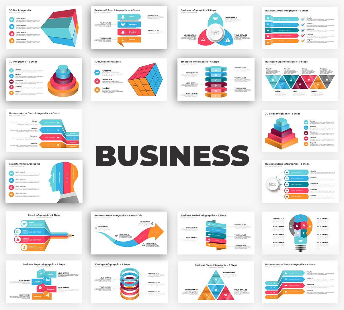 Infographics Complete Bundle PowerPoint Templates - 53