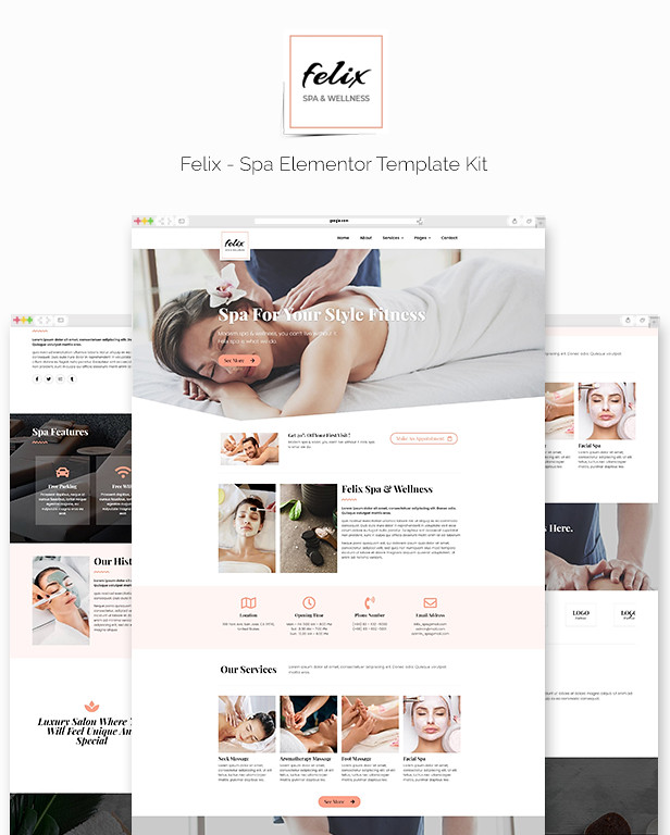 Felix - Spa Elementor Template Kit - 2