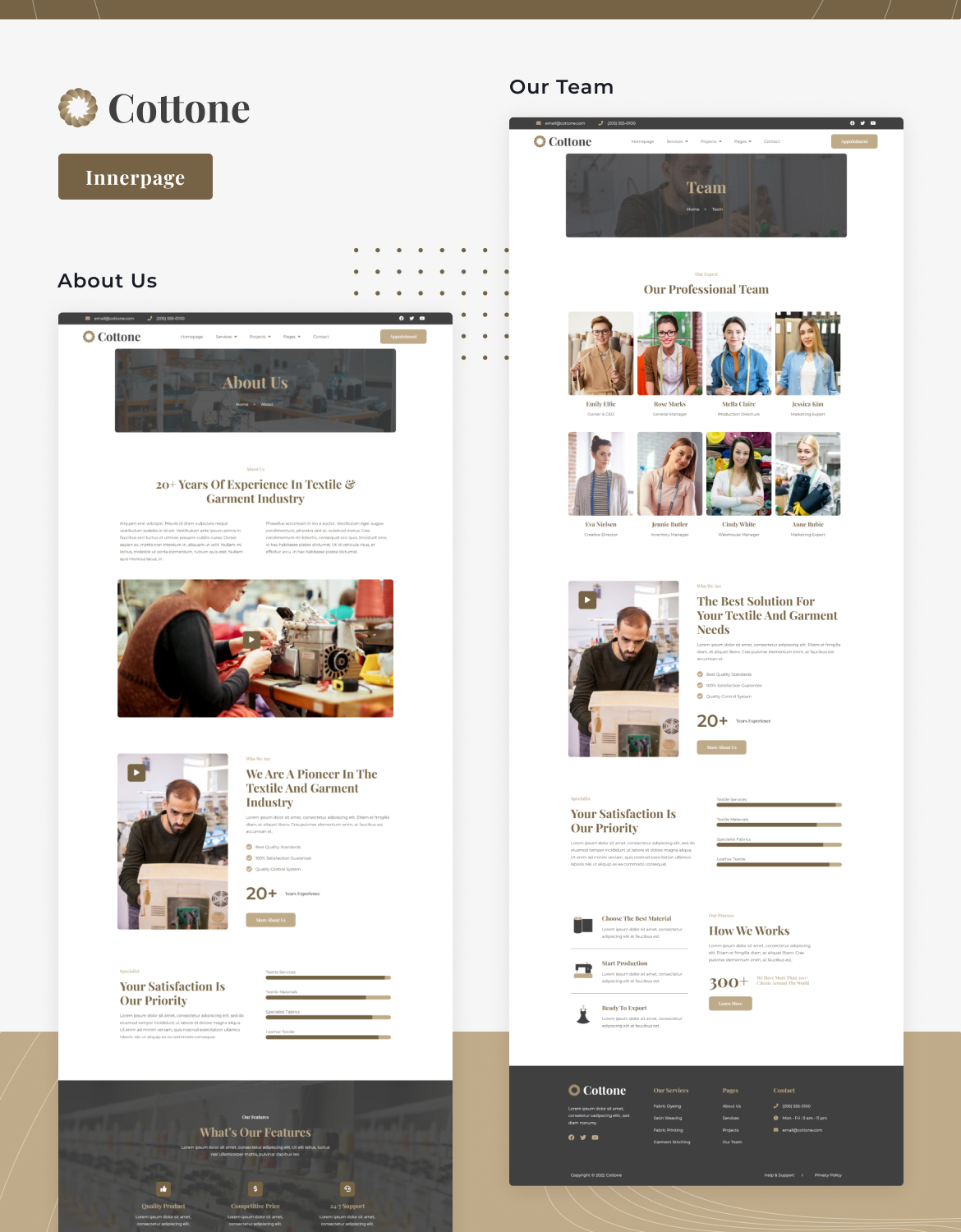 Cottone | Textile & Garment Industry Elementor Template Kit - 2