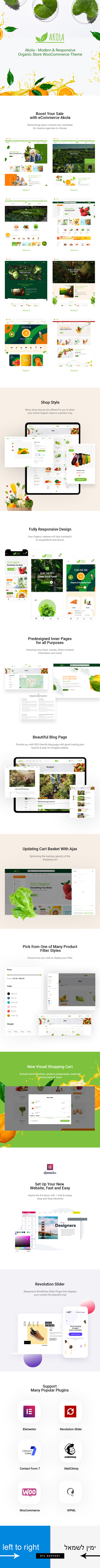 Organic Food Store WordPress Theme Akola Preview
