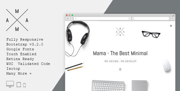 MAMA - Creative Minimal Portfolio WordPress Theme