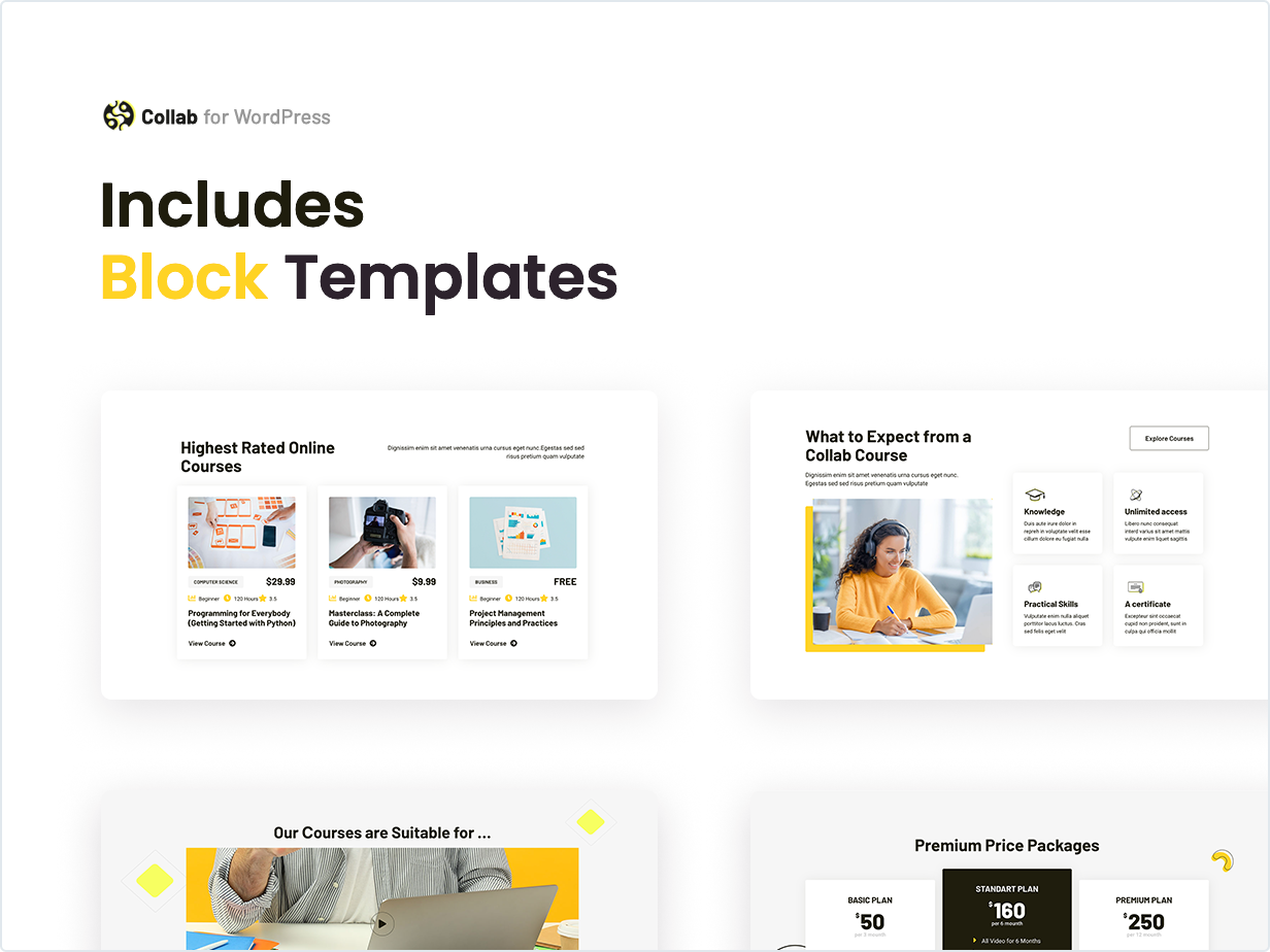 Includes Block Templates