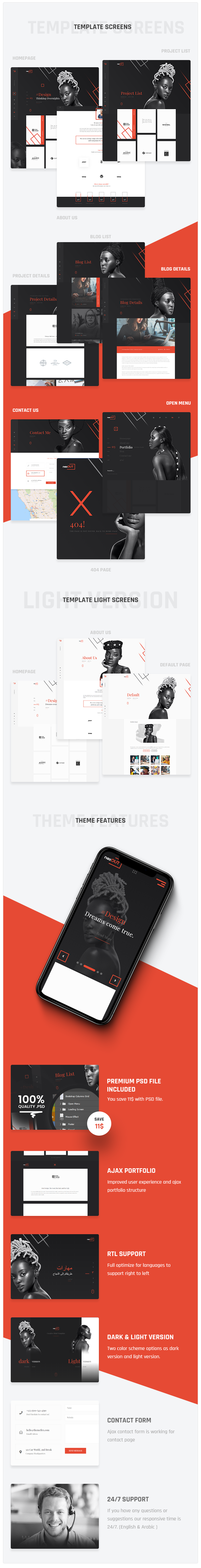 Nexout - Creative Ajax Portfolio Template - 7