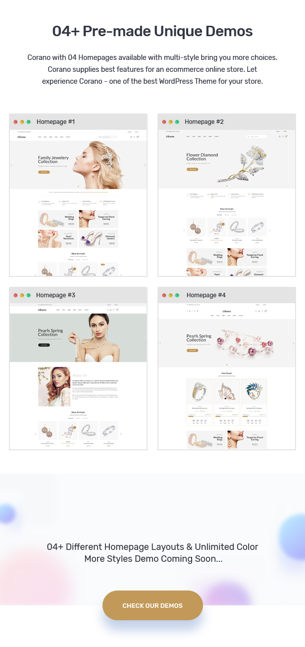 Corano - Jewellery Theme for WooCommerce WordPress