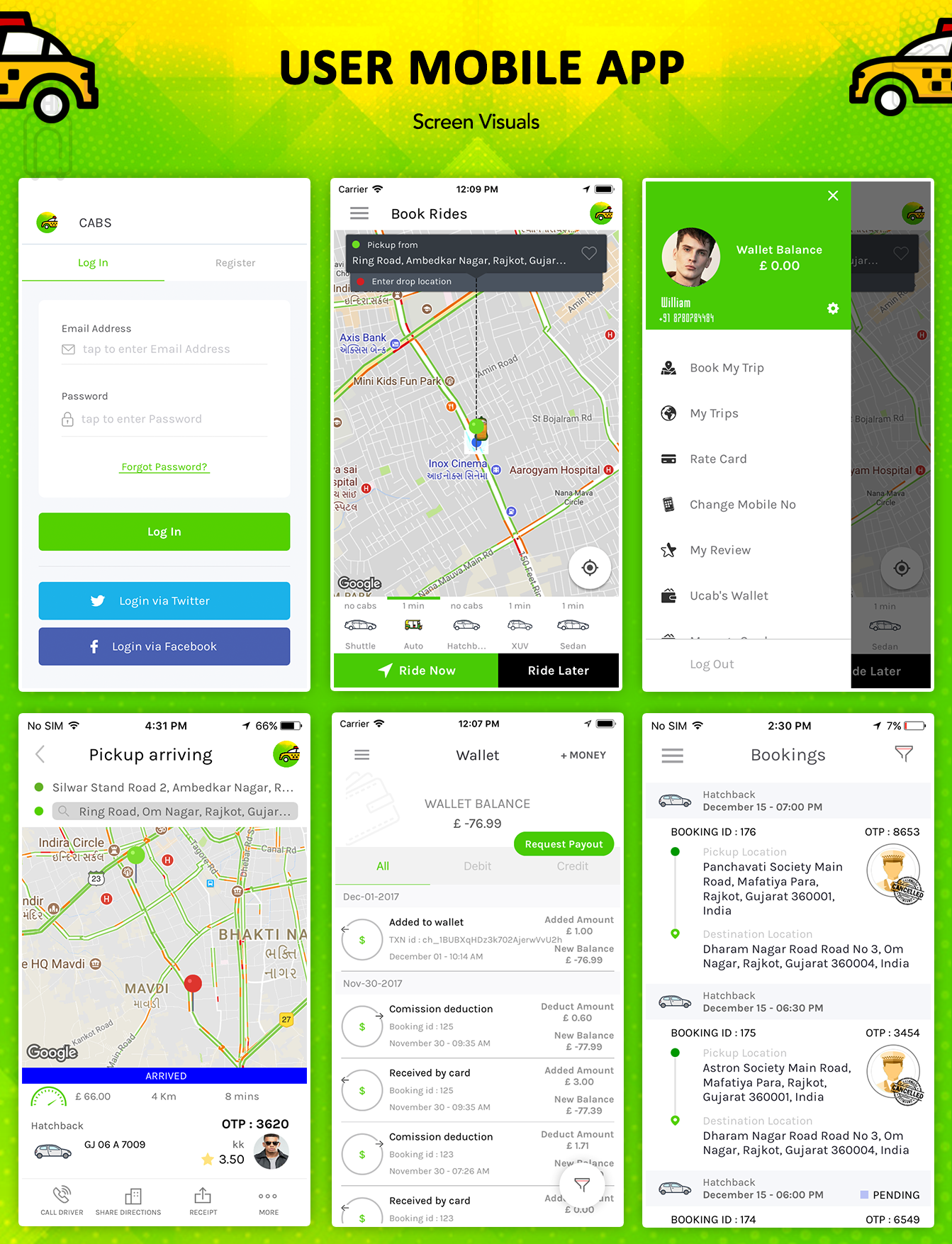 Taxi Booking App - A Complete Clone of UBER with User,Driver & Backend CMS Coded with Native Android - 13