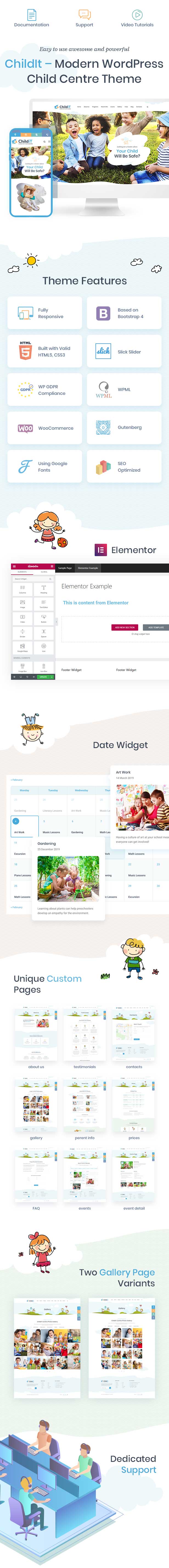 Childit - Kindergarten Elementor WordPress Theme - 1