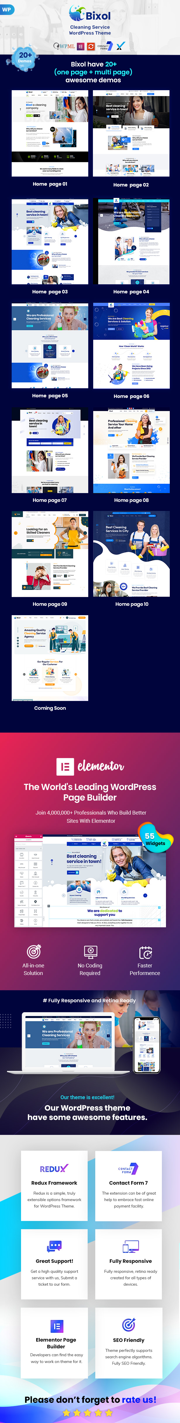 Bixol - Cleaning Services WordPress Theme
