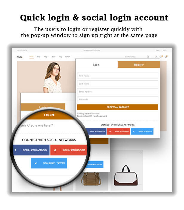 Quick login & social login