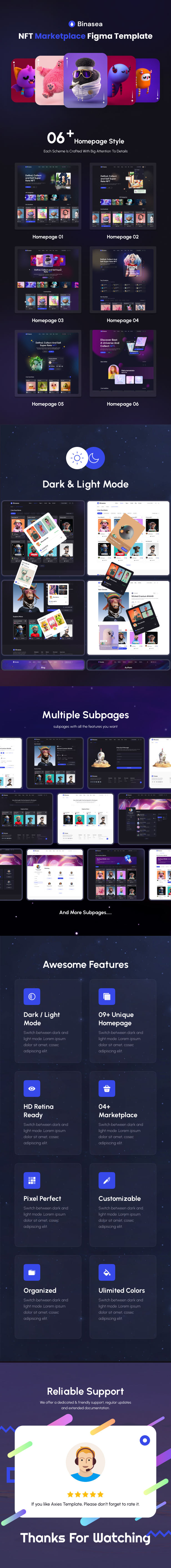 Binasea | NFT Marketplace Figma Template - 1