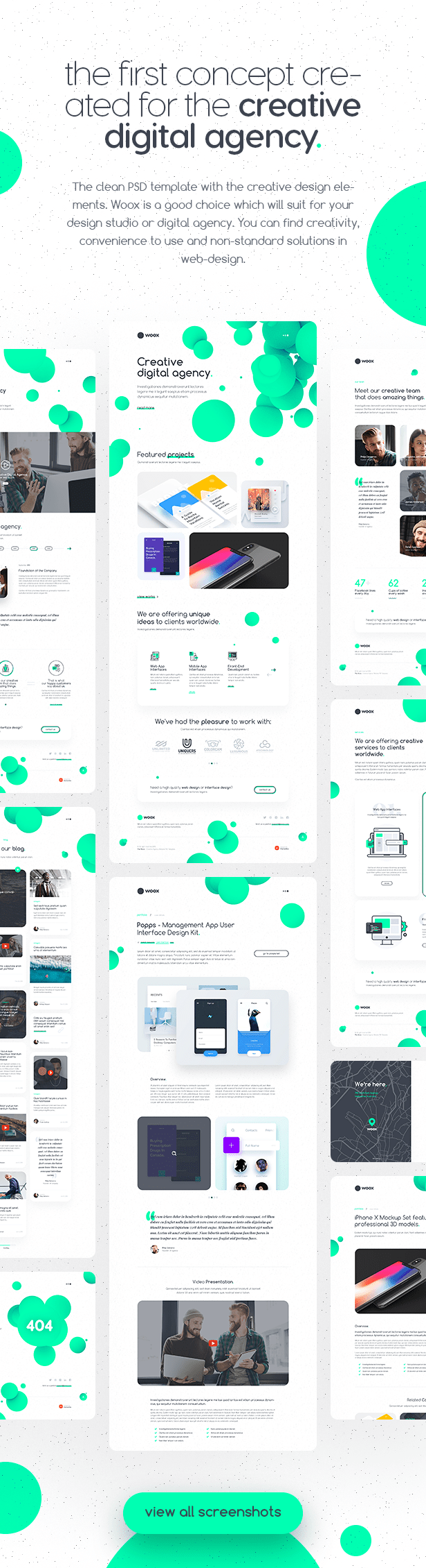 Woox - Non-Standard and Creative PSD Template for Digital Agency and ICO and Cryptocurrency Market - 2