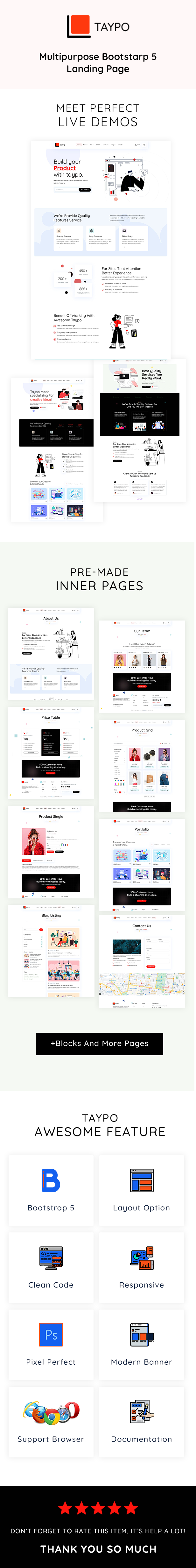 Taypo - Multipurpose Bootstrap5 Landing Page - 2