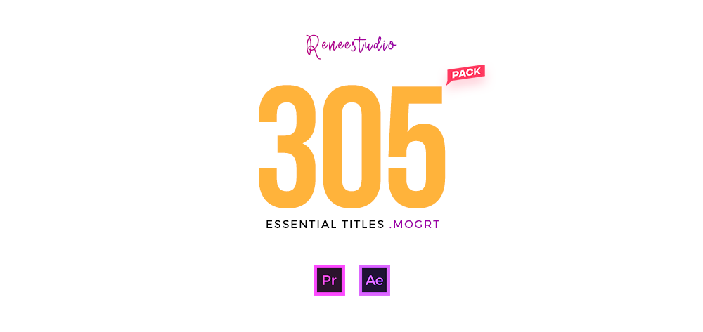 305 Titles Ultimate Pack for Premiere Pro & After Effects - 1