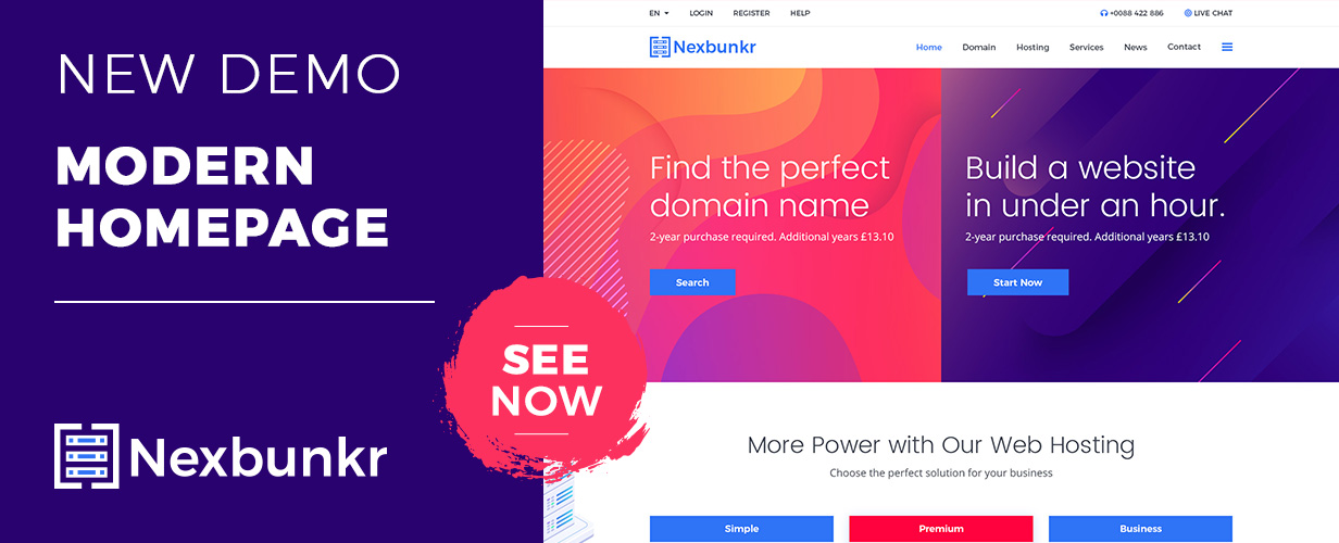 Nexbunker - Hosting/Server WordPress Theme + WHMCS - 2