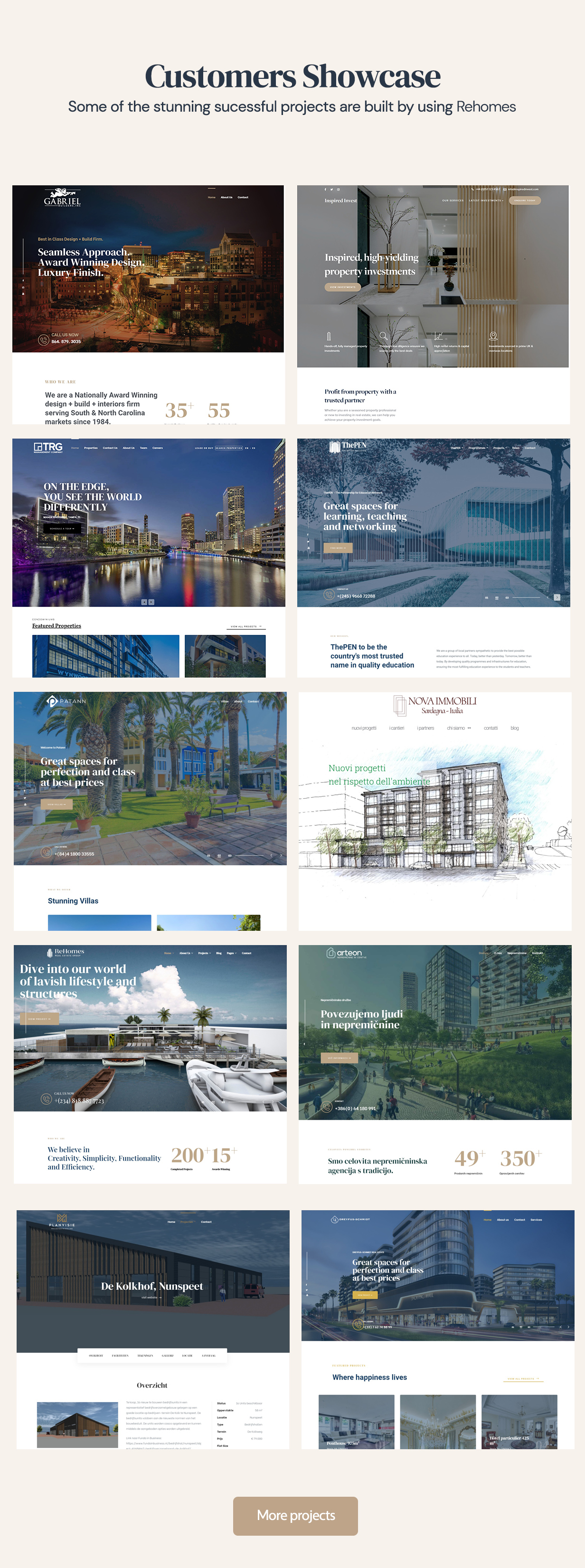 Rehomes - Real Estate Group WordPress Theme - Rehomes customer projects