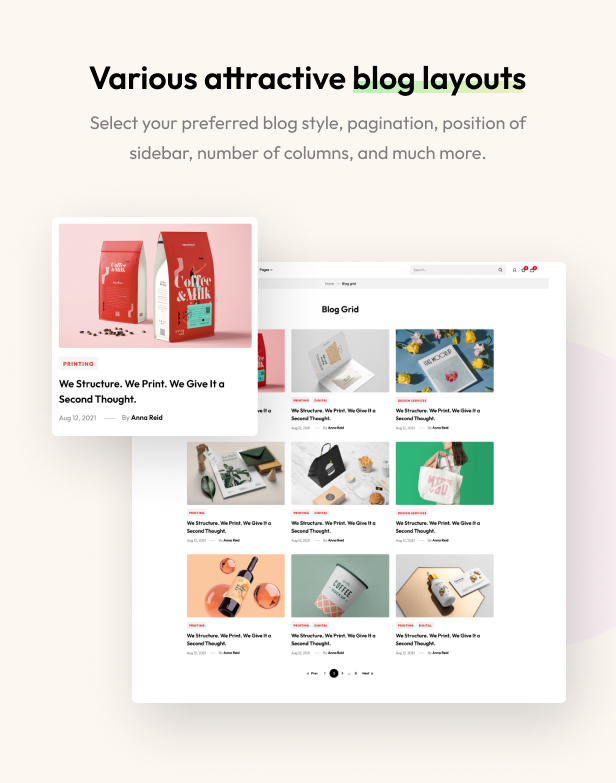 Pricom - Printing Company & Design Services WordPress theme