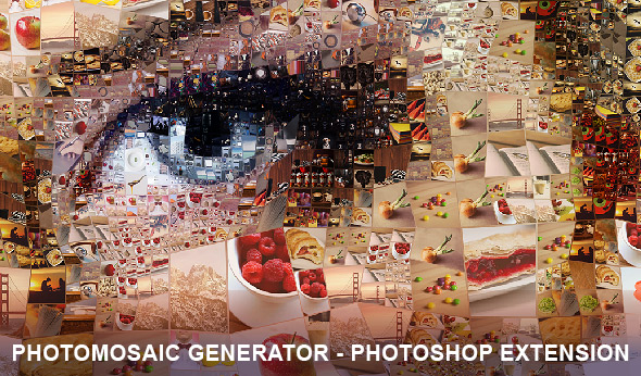 PhotoMosaic Generator Photoshop Extension - Photographic mosaic software generator