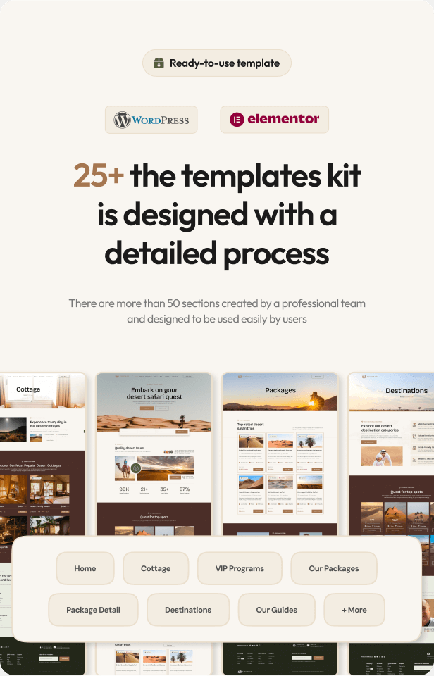 Sandtrail - Desert Safari Tours Elementor Template Kit - 3