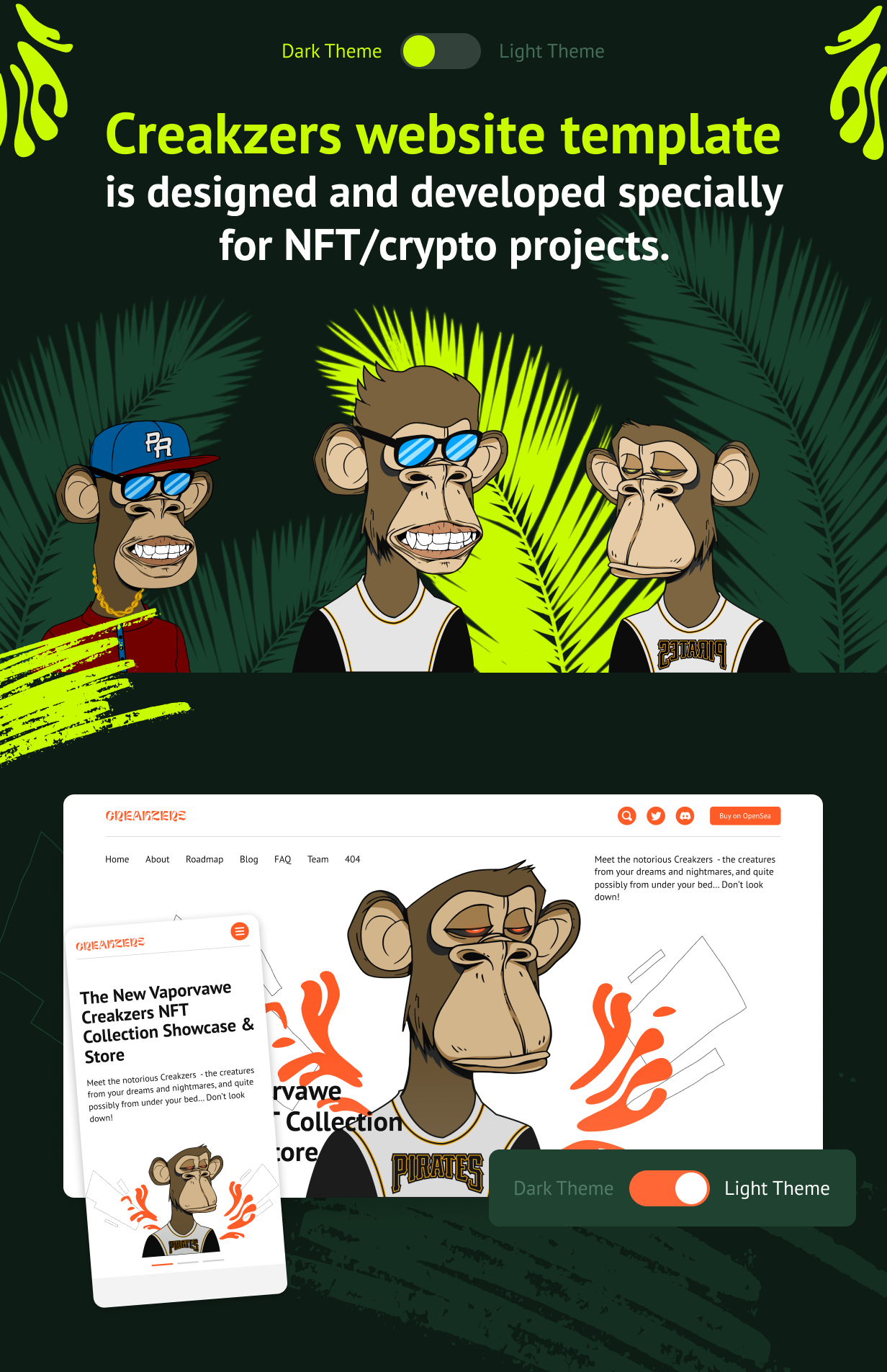 Creakzers - NFT Project Marketing Website - 1