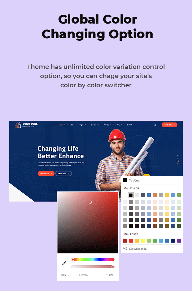 Global Colors Option Available