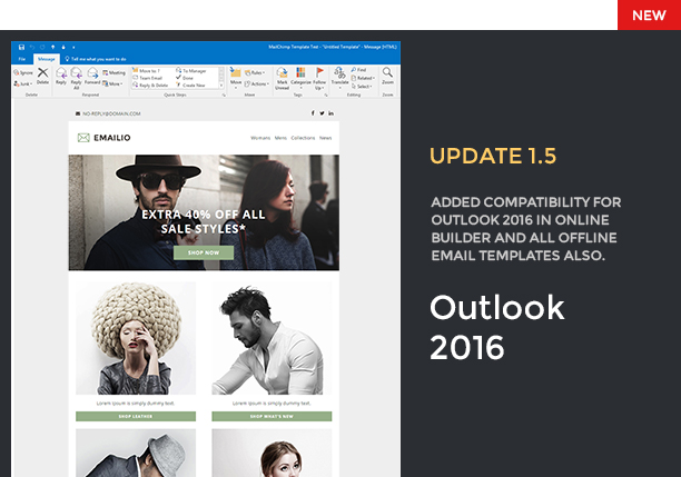 Emailio Responsive Multipurpose Email Template With Online Builder - 1