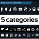 220 VECTOR ICONS OF 5 CATEGORIES - GraphicRiver Item for Sale