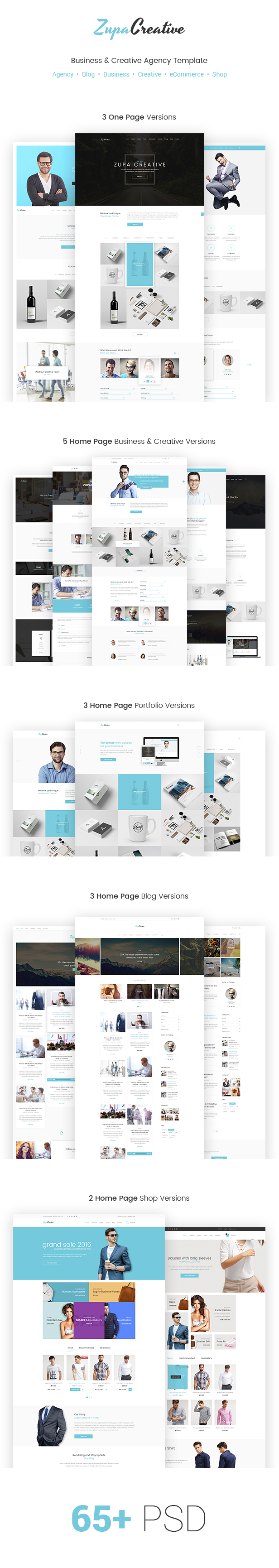 ZupaCreative – Business and Creative Agency – PSD Template - 1