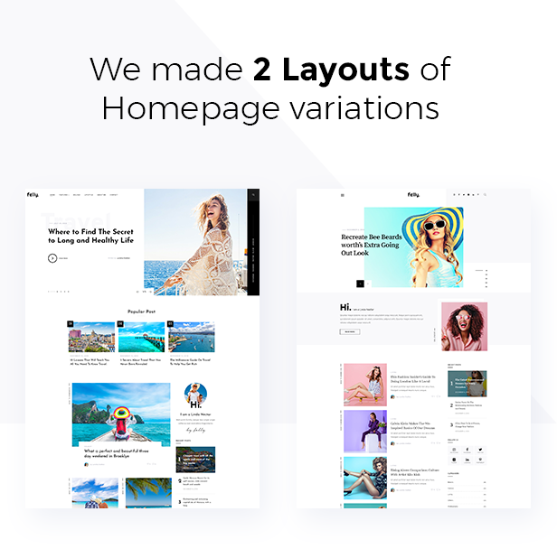 Felly Travel And Fashion Wordpress Blog Theme By Themestek Themeforest