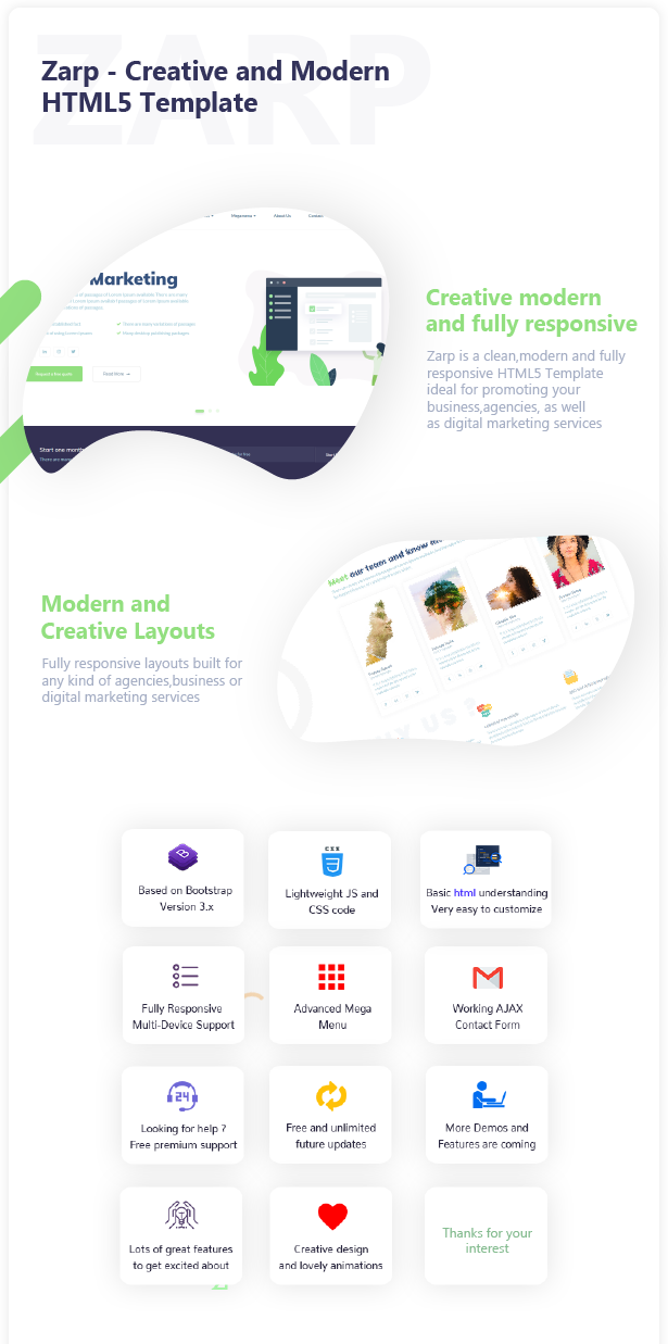 Zarp - Creative and Modern HTML5 Template - 1