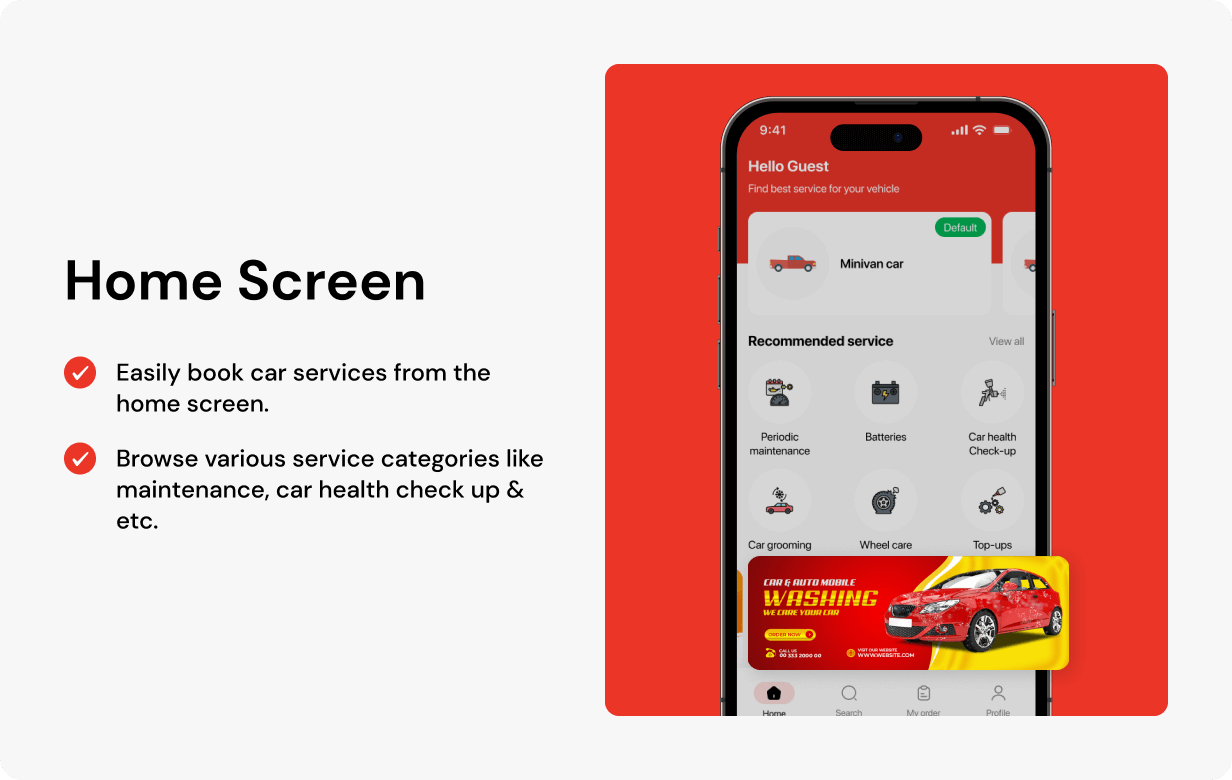 AutoCare: Car Service Full App in Flutter with NodeJs Backend | Service Booking App Template - 15