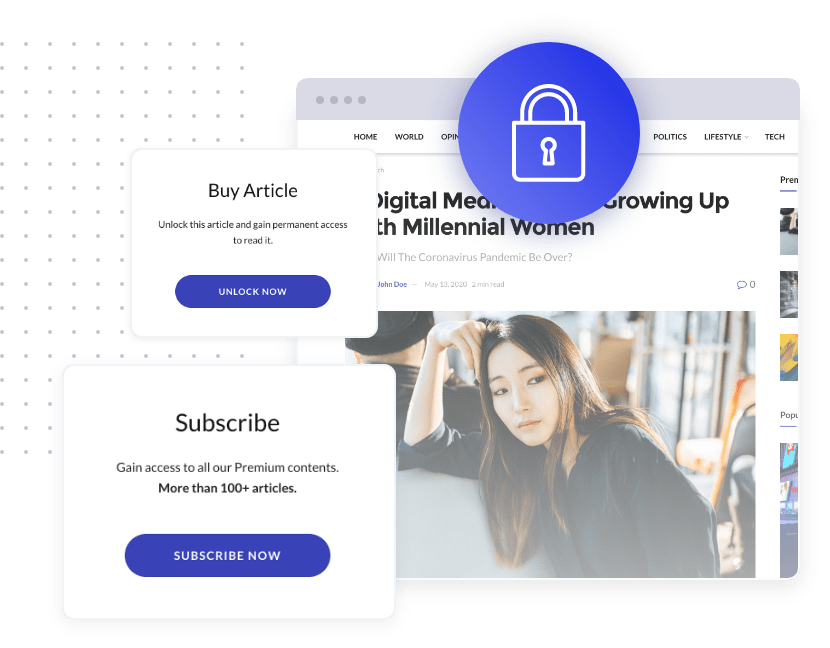 Jeg Paywall & Content Subscriptions System with Paypal for WooCommerce - 3