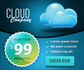 cloud and hosting banner ad design
