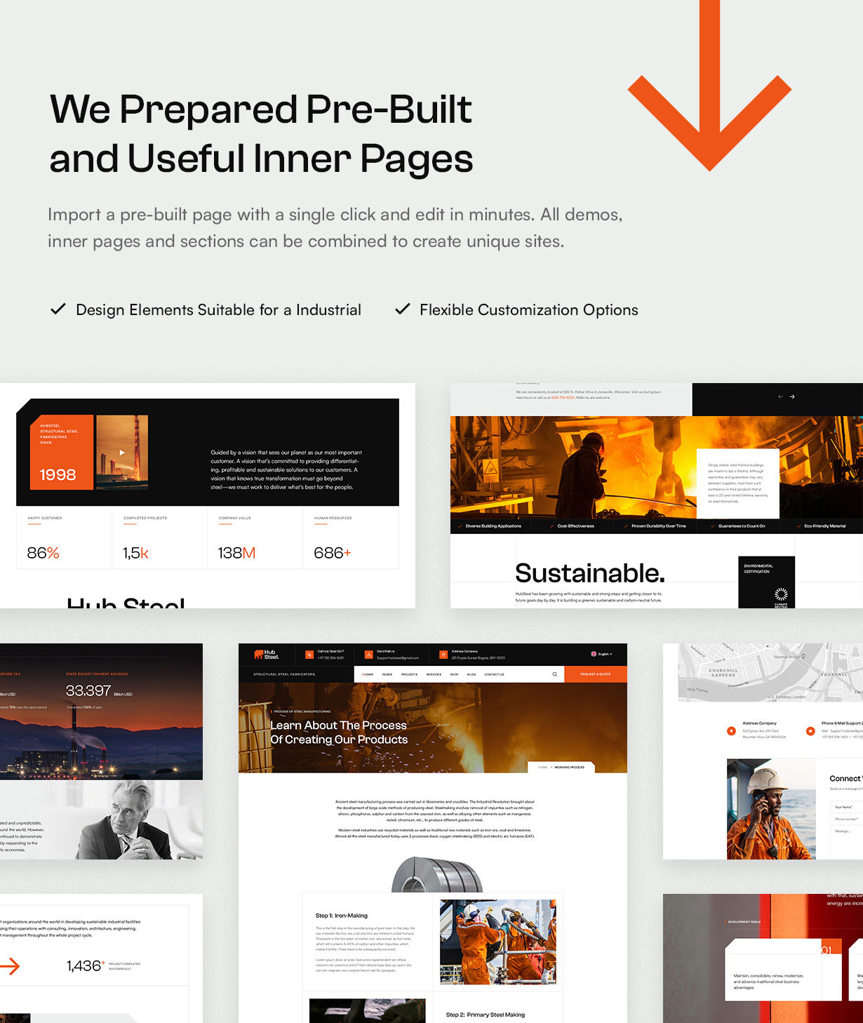 Hubsteel - Industrial & Factory WordPress Theme - 8