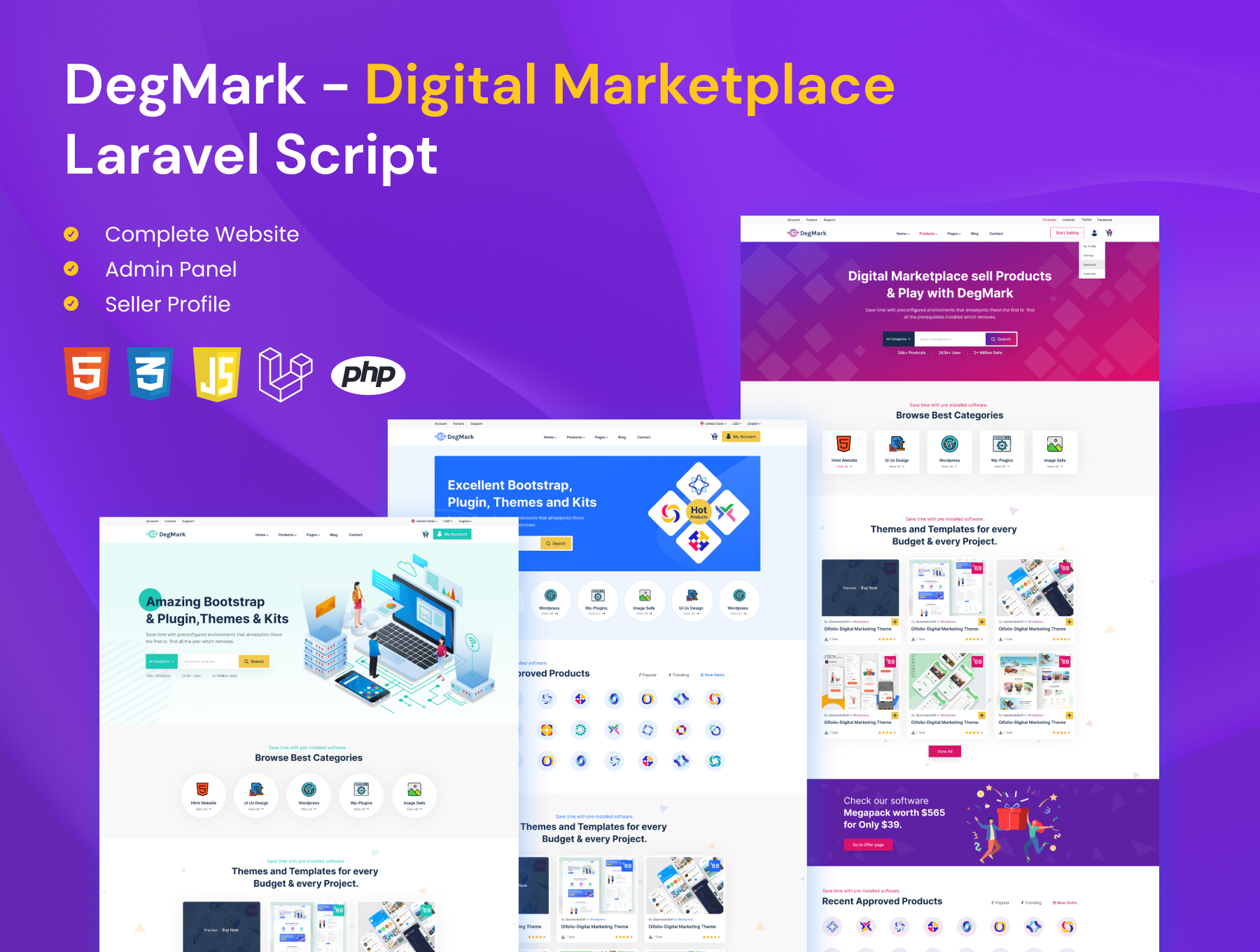 DegMark - Digital Products Buy Sell Marketplace Laravel Script - 3