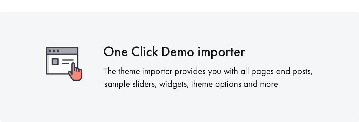 Tema Konte WooCommerce - Demonstração de importação com um clique