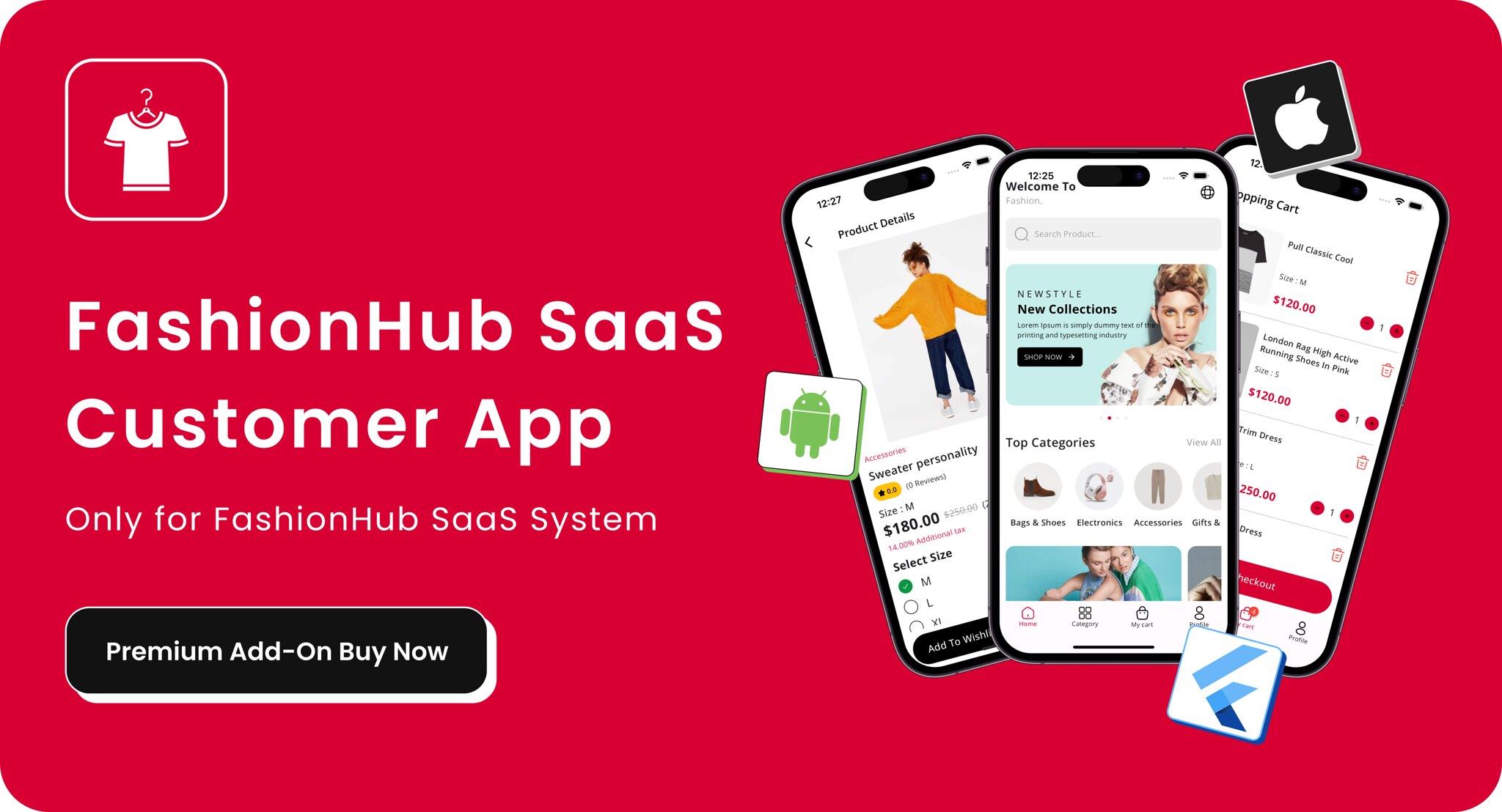 FashionHub SaaS - Multi Vendor SaaS eCommerce Business Website Builder SaaS